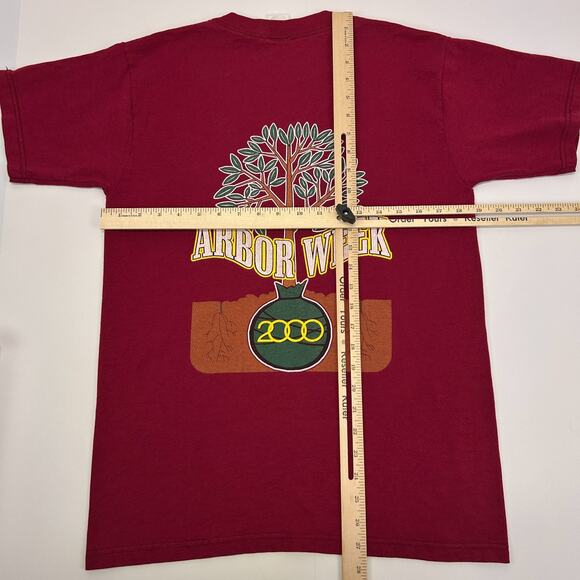 Vintage Y2Ks Arbor Week BP Amoco T Shirt 2000 Arbor Day Gas Trees Red S Small - Picture 8 of 8